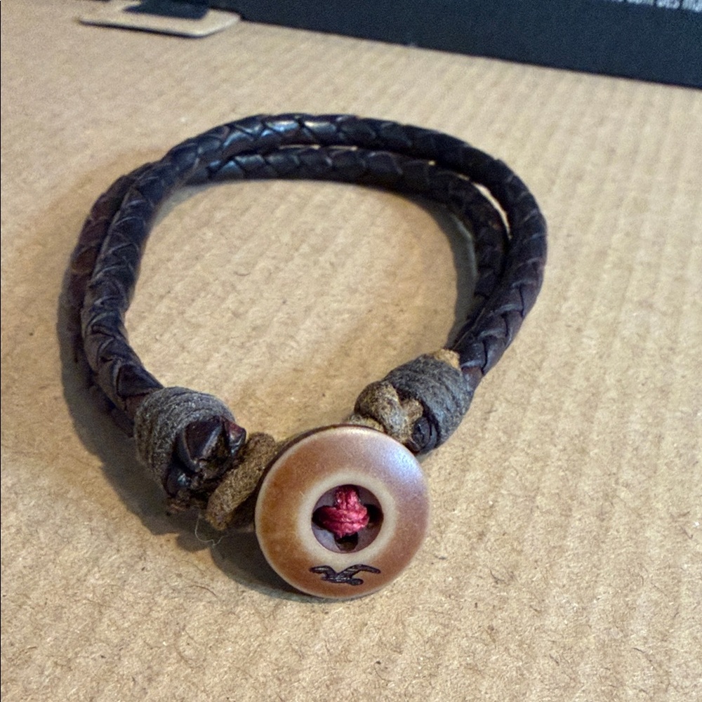Men’s Hollister Braided Leather Bracelet